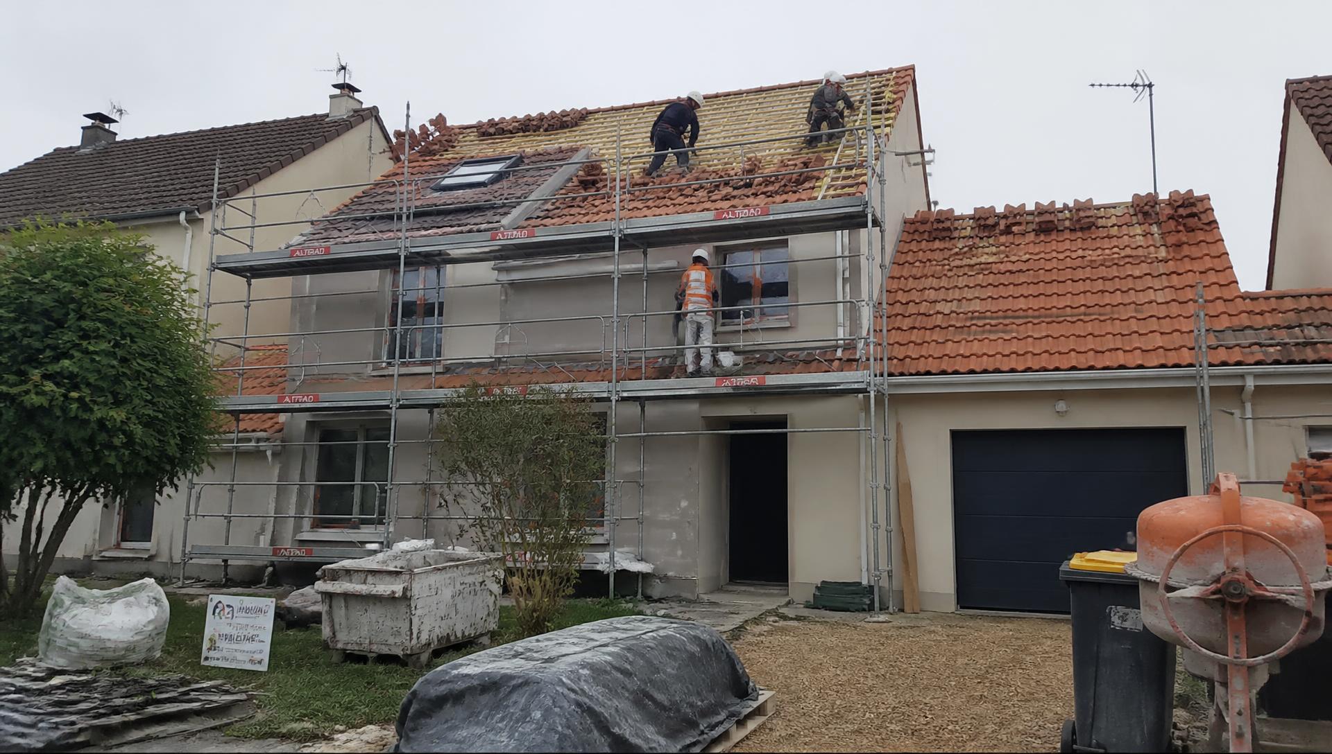 Maison en cours de reconstruction
